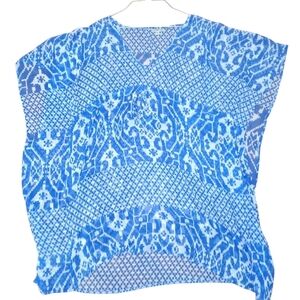 ✨Blue Patterned Women's Swim Coverup Size XL